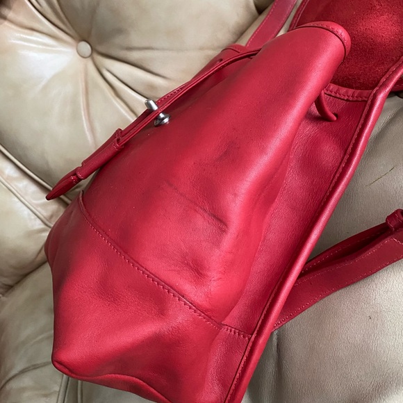 SALE! Authentic Coach Leather Turnlock Daypack Backpack Bag Nickel Hardware - Picture 12 of 15